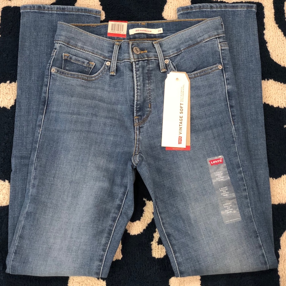Levi's 312 Shaping Slim Jeans, Bourbon Blue - Picture 4 of 8